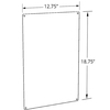 Azar Displays Metal Magnetic Board for Pegboard or Wall Mount 12.75"L x 18.75"H, PK2 900913-SLV